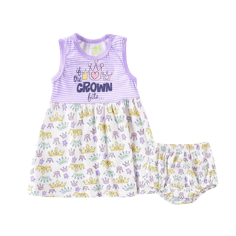 Новейшая детская одежда, хлопковые платья, комплект с шортами, платье для маленьких девочек с изображением кексов