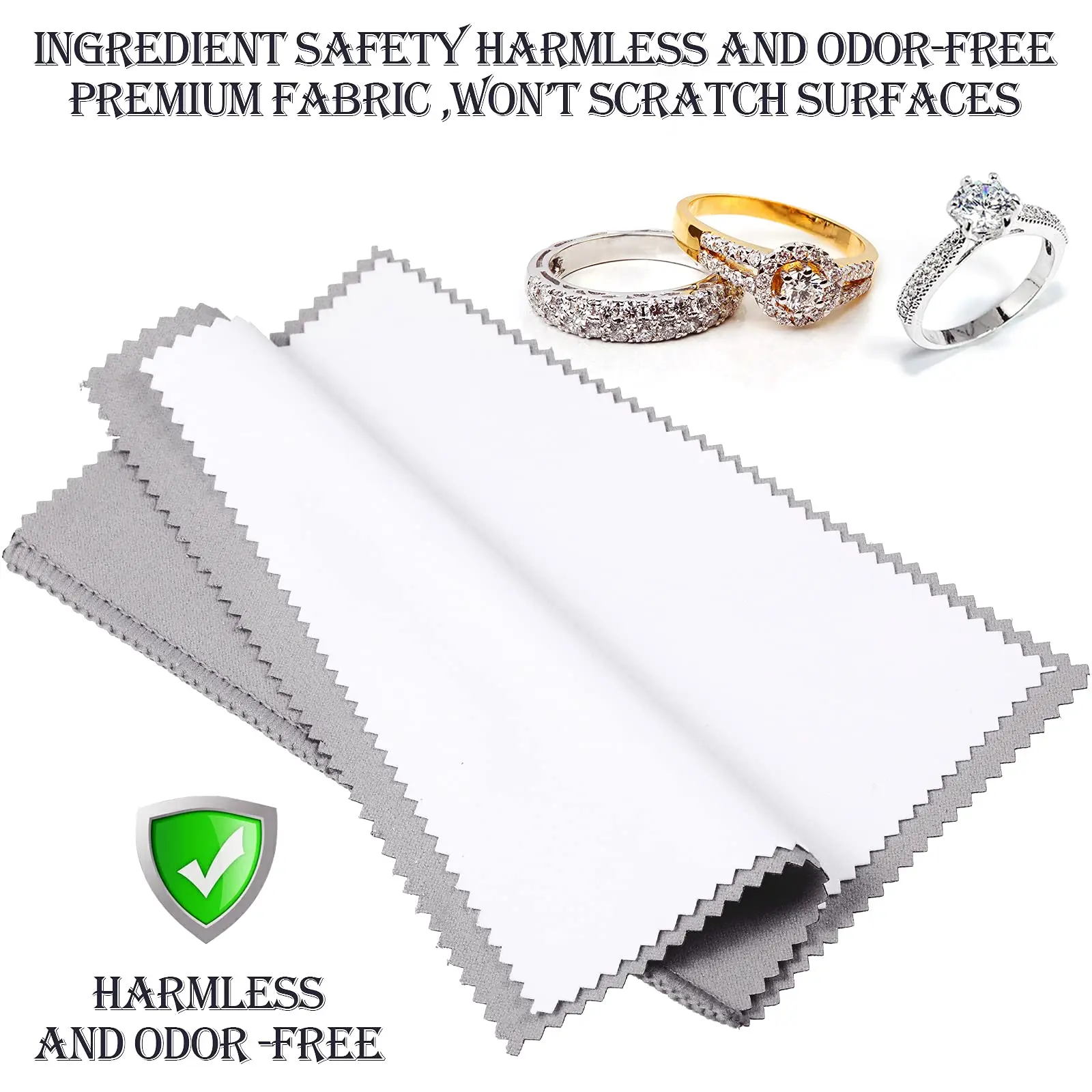 Four Layer Jewelry Polishing Cloth Custom Silver Polishing Cleaning