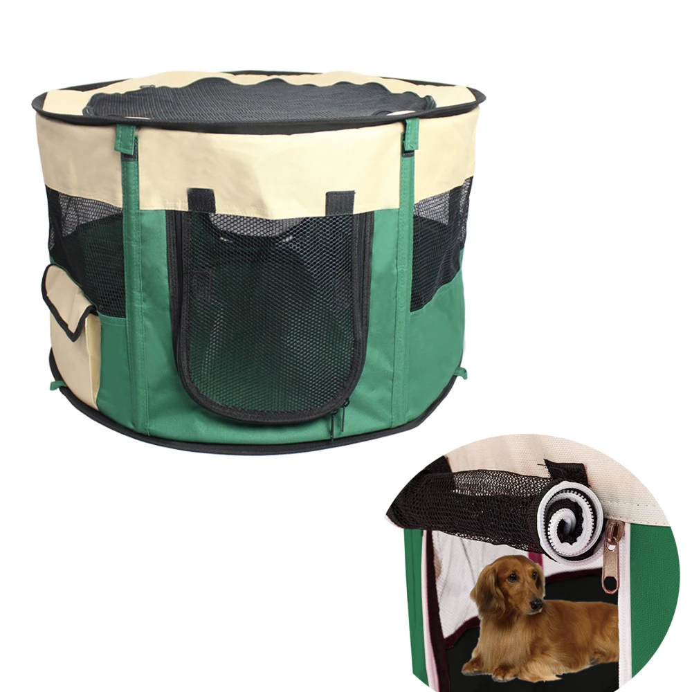 circular dog pen