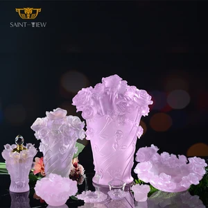 Crystal INS Hot Sale Popular Luxury Large Crystal Burner Table Desk Vase Wedding Home Decor