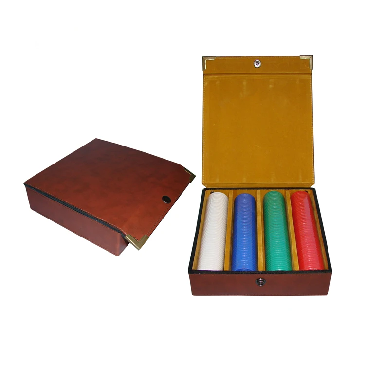 leather poker chip case 500