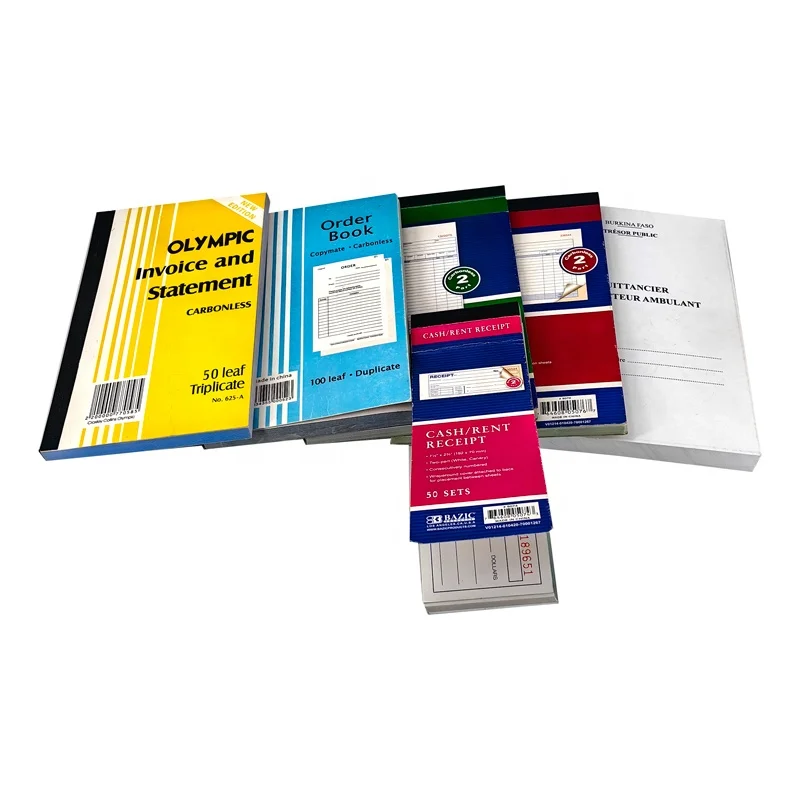 Customized Small Size Carbonless Bill Book Kraft Paper Soft Cover Offset Printing Custom Logo Paper Paperboard Printing Product