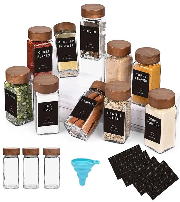 2 Barattoli Per Spezie In Vetro Borosilicato 300ml – Contenitori Ermetici Con Tappo Rotante In Acciaio Inox – Ideali Per Organizzare Cucina E Grigliate - 2