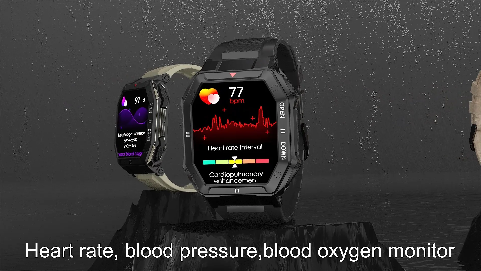 K55 Sports Smart Watch 2022 For Men Health Monitor Ip68 Waterproof Bt