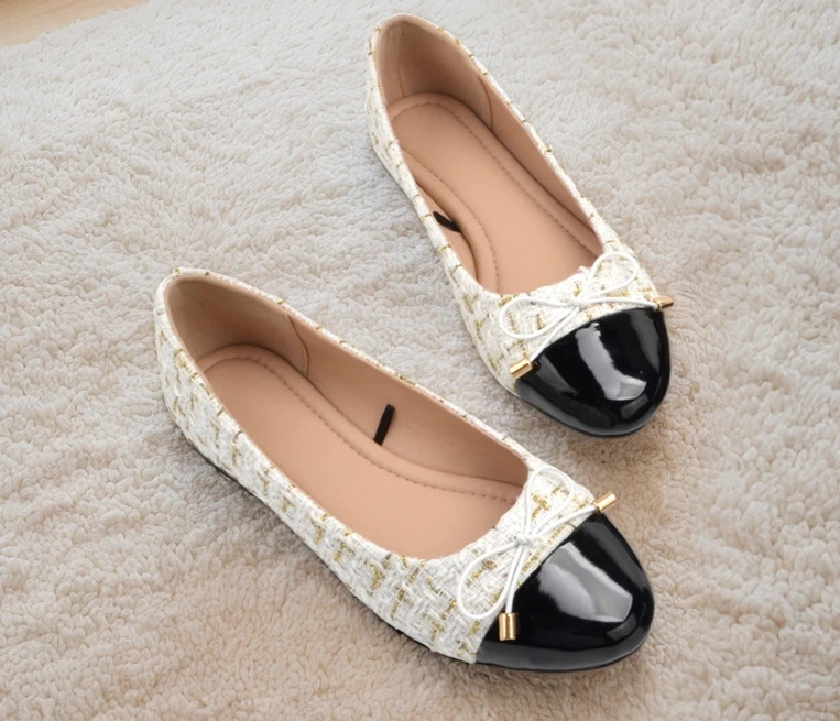 2025 Wholesale Ladies Office Work Dress Shoes Multi-color Slip-on Flat  Design Soft Rubber Ballet Flat For Women
