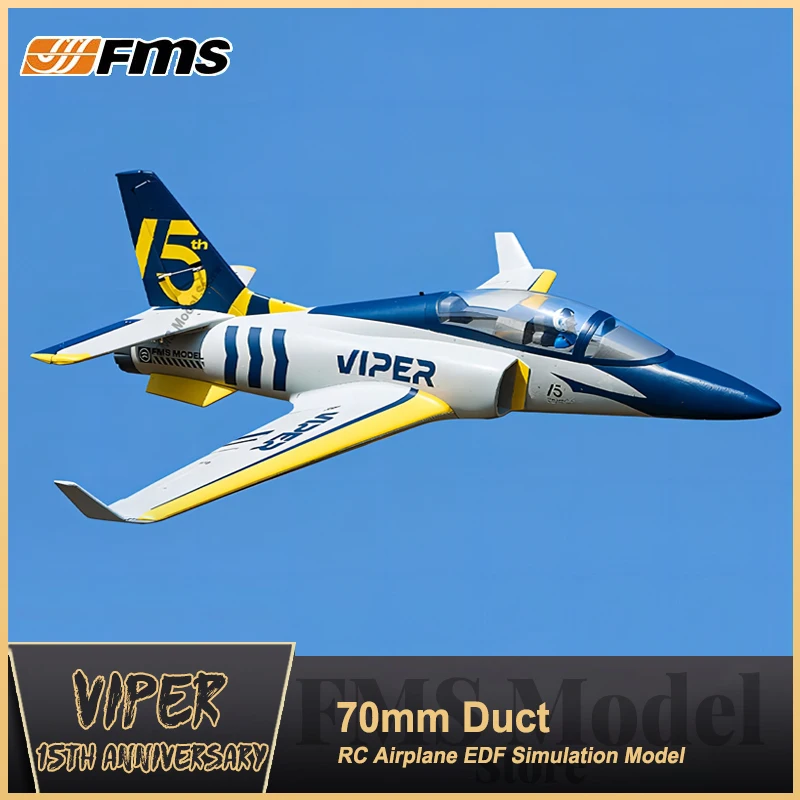 70mm Viper V2 RC Jet Airplane with Ducted Fan & Foam Design