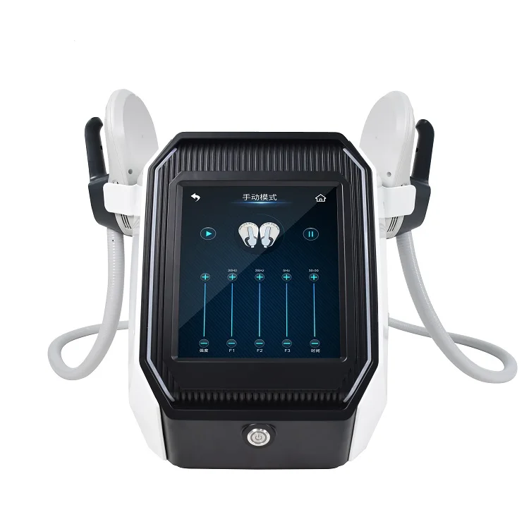 Portable 3000W Body Sculpting Machine StandingEMS Buttock Muscle Stimulator 2 Handles for Slimming Weight Loss Skin Hands