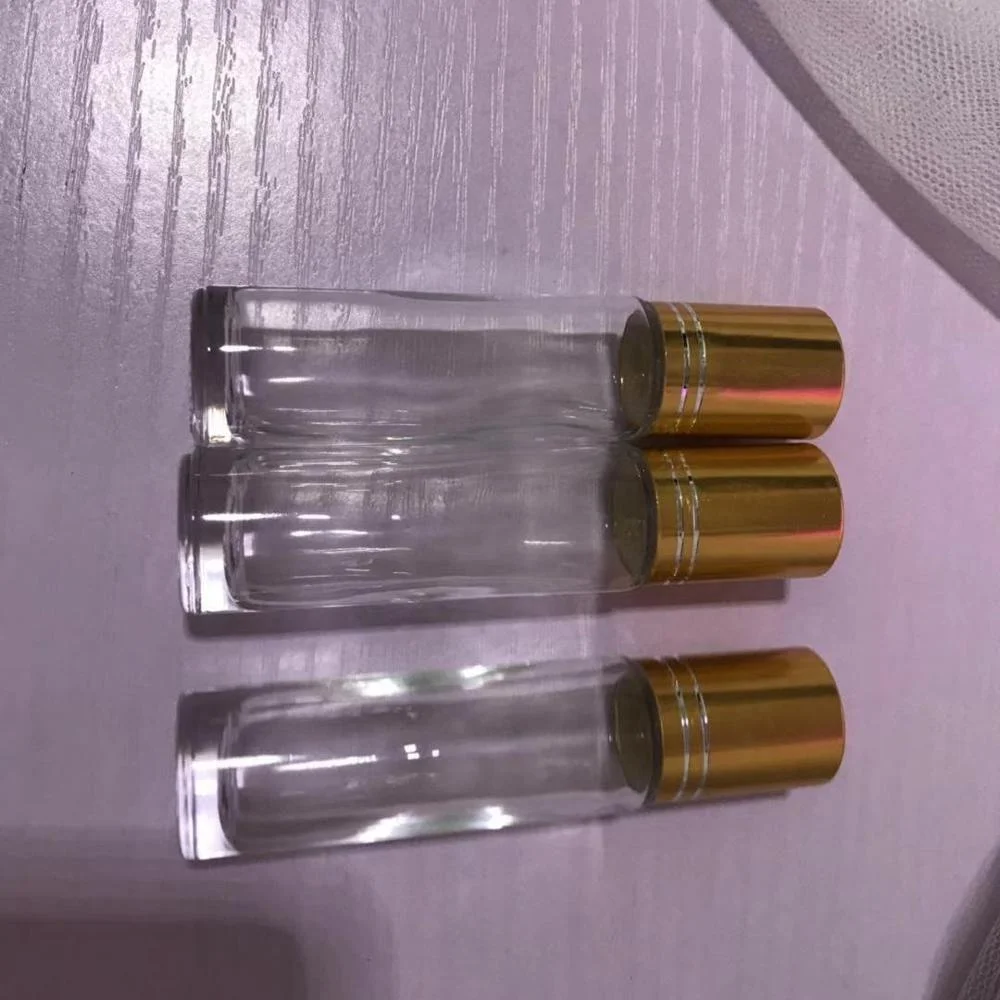 Оптовая продажа, флакон с роликовыми шариками для эфирного масла, 5 мл, 10 мл, пустая бутылка для рулона розового золота, стеклянная бутылка для эфирного масла