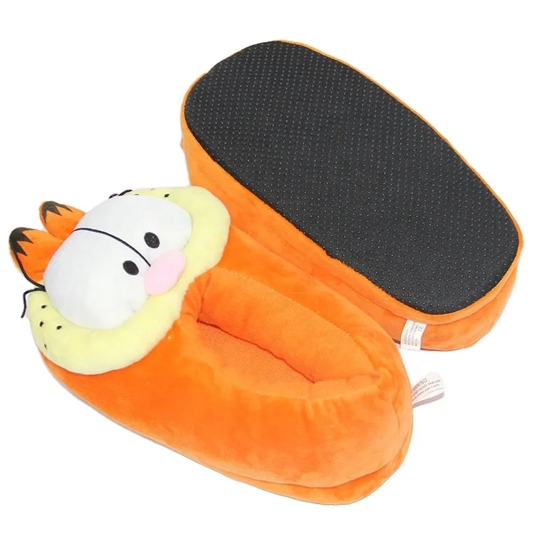 Мягкие чучела с презентабельным видом одежды с изображением кота Гарфилда; Плюшевые тапочки в виде персонажа из мультфильма шлёпанцы для женщин