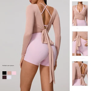 Custom Sportswear Women Sports Fitness Jacket Workout Clothing Gym Sports Top High Quality Yoga Wear Outfit Gym Long Sleeve Top