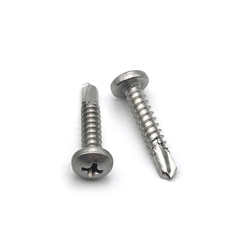 Tornillo de perforaci&oacute;n de acero inoxidable, fabricante de china, cabeza de sart&eacute;n 410, tornillo de autoperforaci&oacute;n para techo