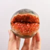 Orange Quartz Open Smile Crystal Ball