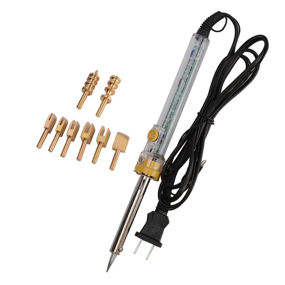 С регулируемой температурой и комплектующие для электрического утюга край триммер кожаных инструментов паяльное жало кожаные инструменты Бесплатная доставка