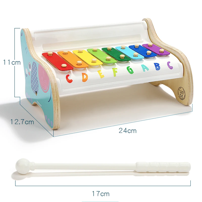 
 Топ яркий деревянный слон музыкальное пианино детский ручной ударный пианино ударная детская музыкальная игрушка маленький ксилофон  