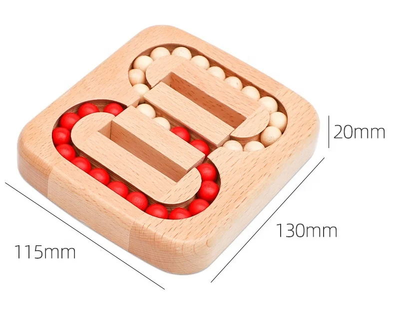 Wooden Rotating Magic Bean Decompression Spinning Bead Fingertip Spinning Top Cube Toy Educational Toys for Children