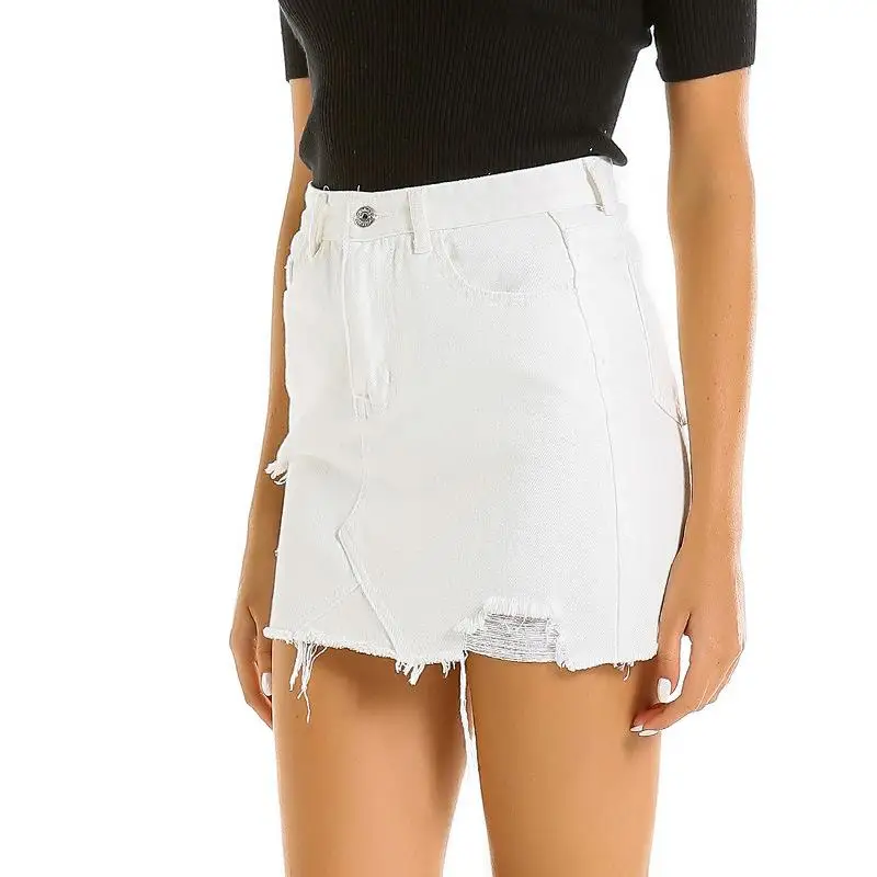 short jean blanco mujer