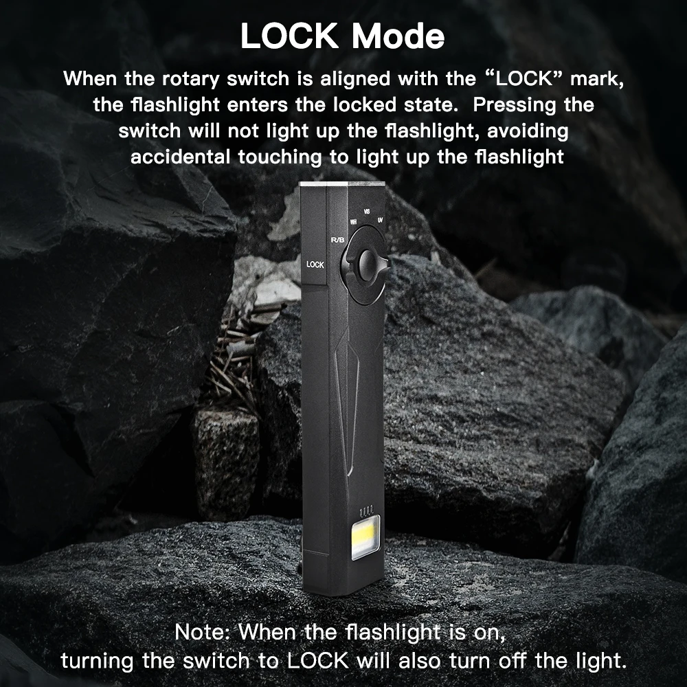 APLOS L02 EDC Lampe de poche – Porte-clés – 1000 lumens – Lampe de poche portable