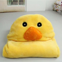 Детское Пеленальное Одеяло с капюшоном и мультяшными