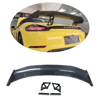 New Style GT4 style rear carbon spoiler for Cayman 718 boxster 981 rear wing high quality