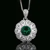 Green Nano pendant with box chain