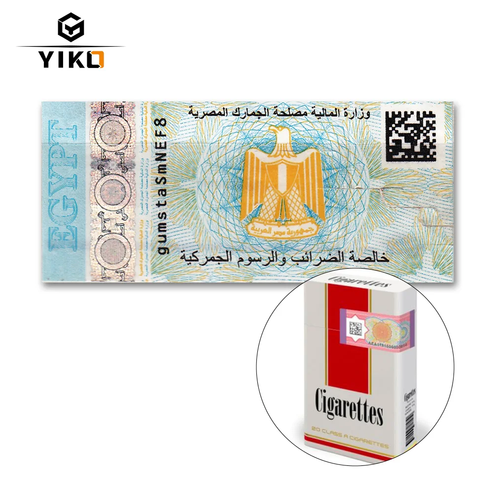 Custom Security Cigarettes Tobacco Seal Label Anti-counterfeiting Sticker  Printing for Cigarette Case Box