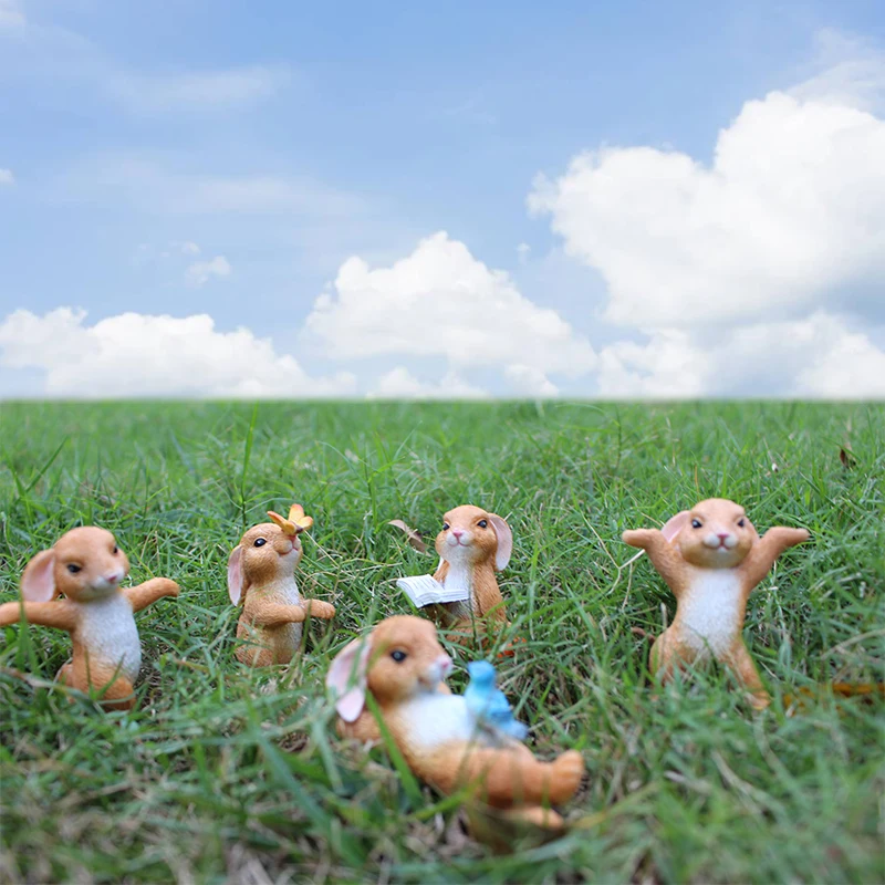 100 Mini-Hasen Aus Harz – Niedliche Figuren Für Deko, Garten, Kuchen Oder Miniaturlandschaft
