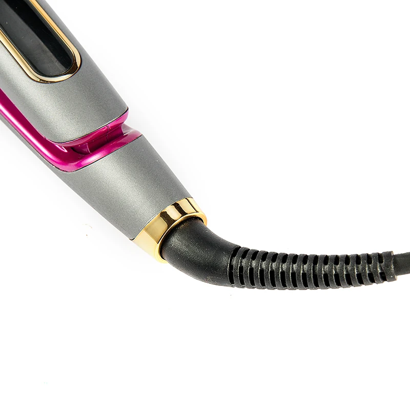 Hair Salon Equipment LCD Display Dual Voltage Private Label Flat Iron Hair Straightener Black OEM Nano Ceramic Hair Straightener