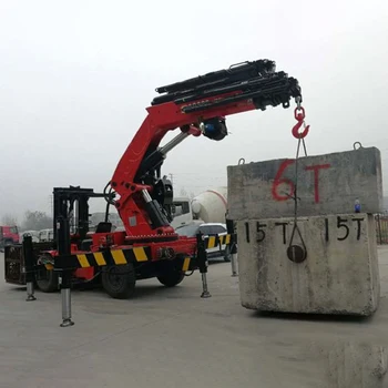 Multifunctional rear mounted forklift crane rotating multi-purpose off-road forklift equipped with lifting arm