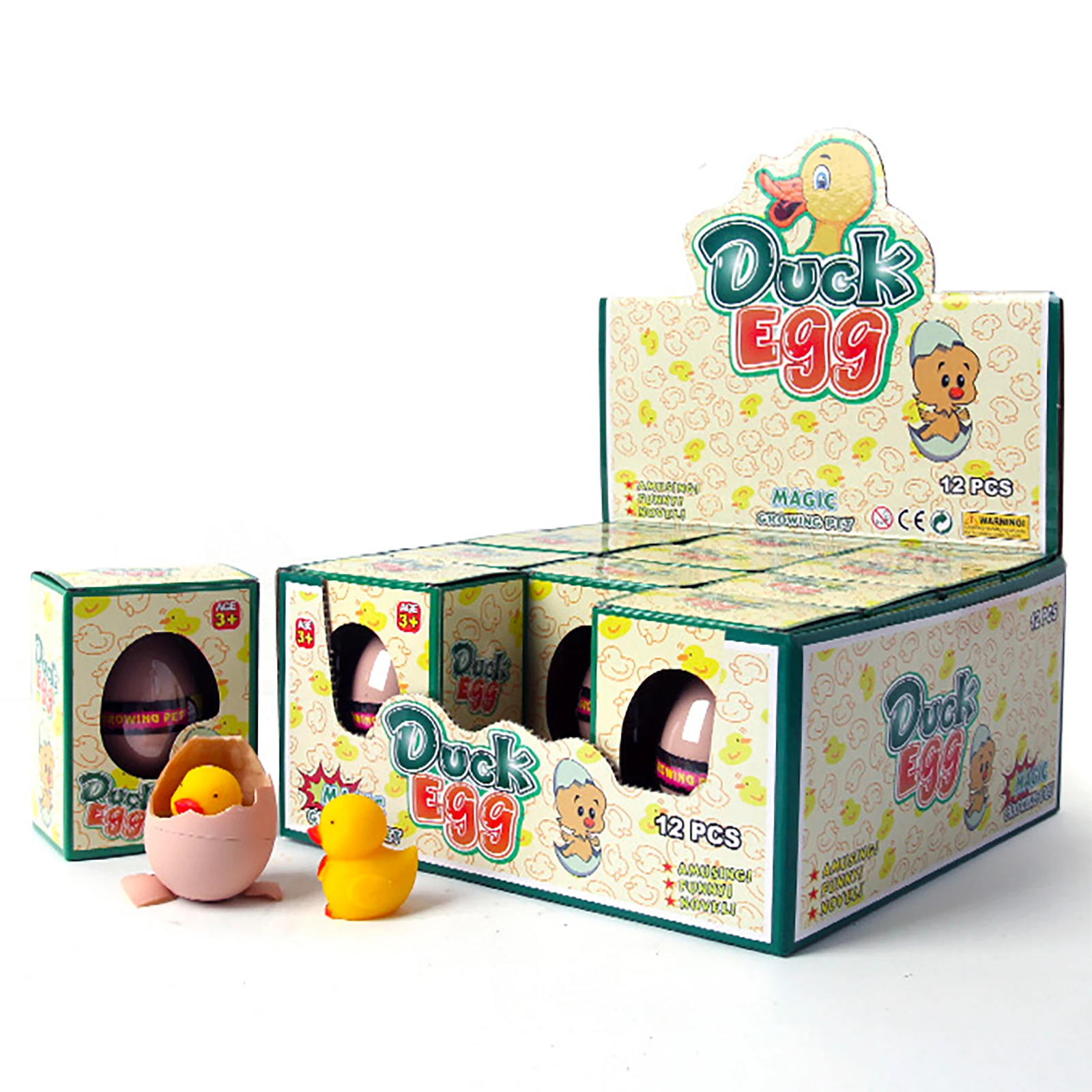 Surprising Little Yellow Duck Toy Shell That Dissolves in Water Hatches and Grows Like an Egg for Children Water-growing Toys