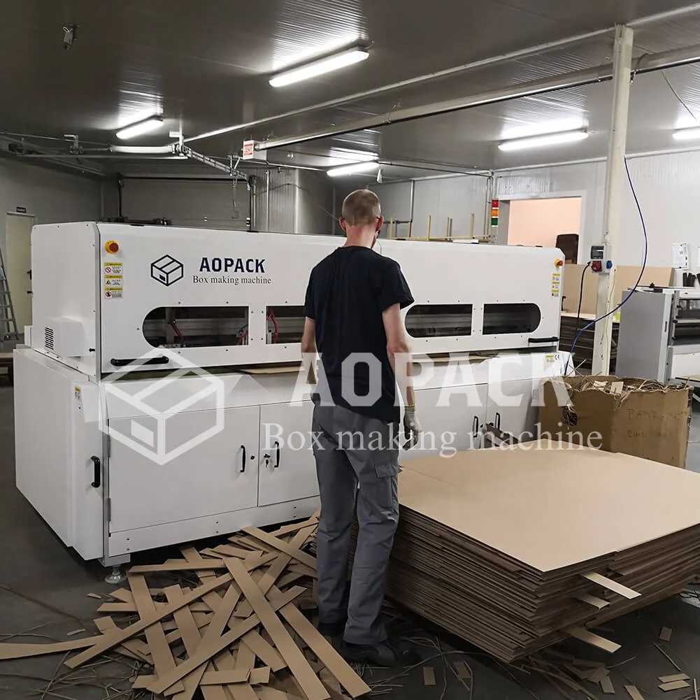 aopack cardboard automatic box maker corrugated