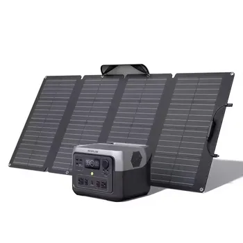 For ECOFLOW RIVER 2 Max Solar Generator 512Wh 160W Solar Panel Long-Life LiFePO4 Portable Station Home Backup for Car for