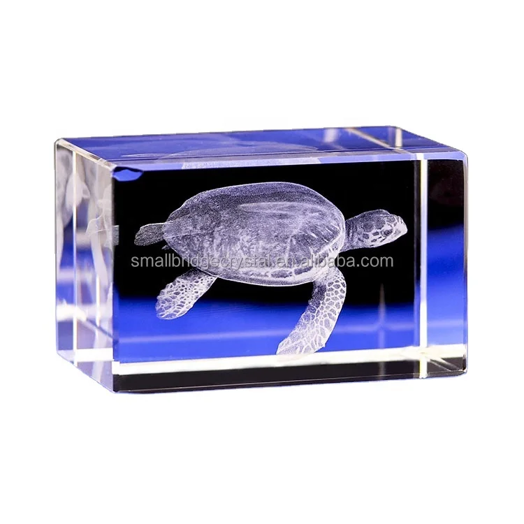 New Design Professional Sea Turtle Animals Gifts 3d Laser Crystal Turtle