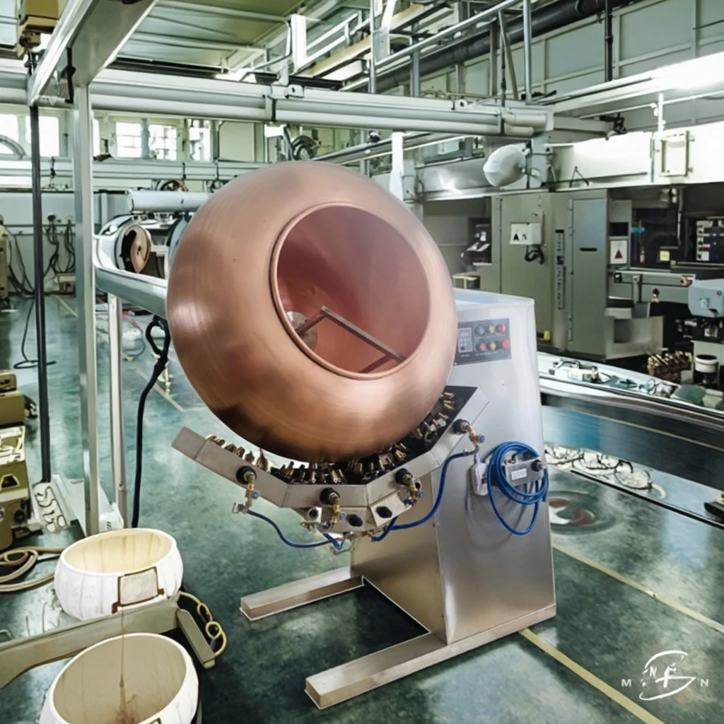 Automatic Discharge  Nuts Caramelizing Caramel Peanut Almond Caramelized Nuts Coating Making Machine