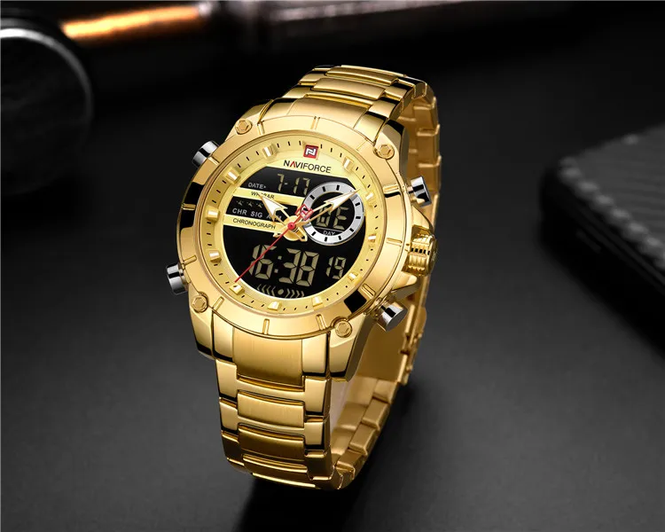 Naviforce watch deals gold price