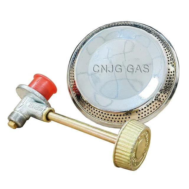 JG Stainless Steel Mini Gas Burner For 6kg Cylinder Portable Single Burner Gas Stove Kitchen Cooking LPG Gas Burner and Valve