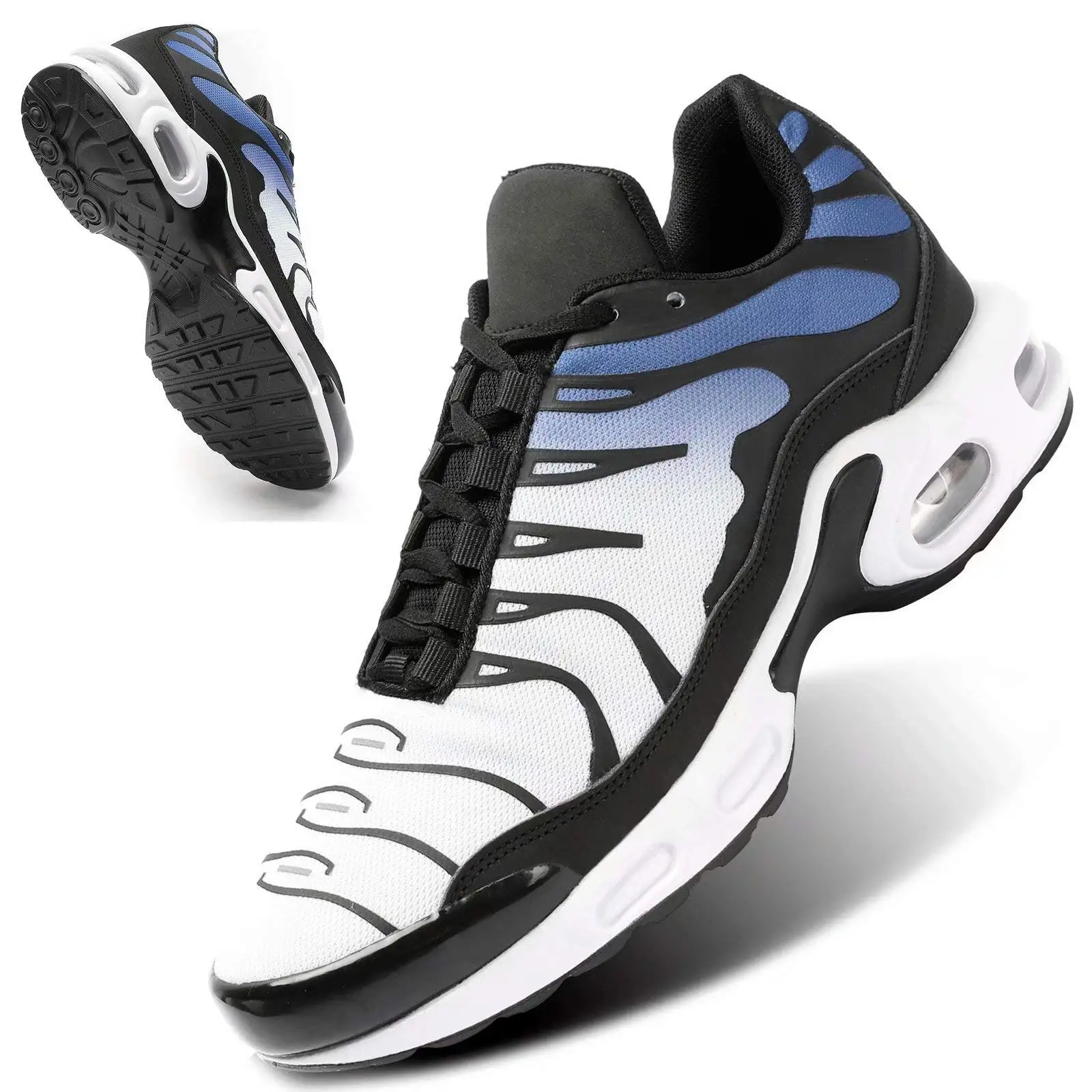 2022 fashion PU mesh breathable running students men air cushion sport shoes