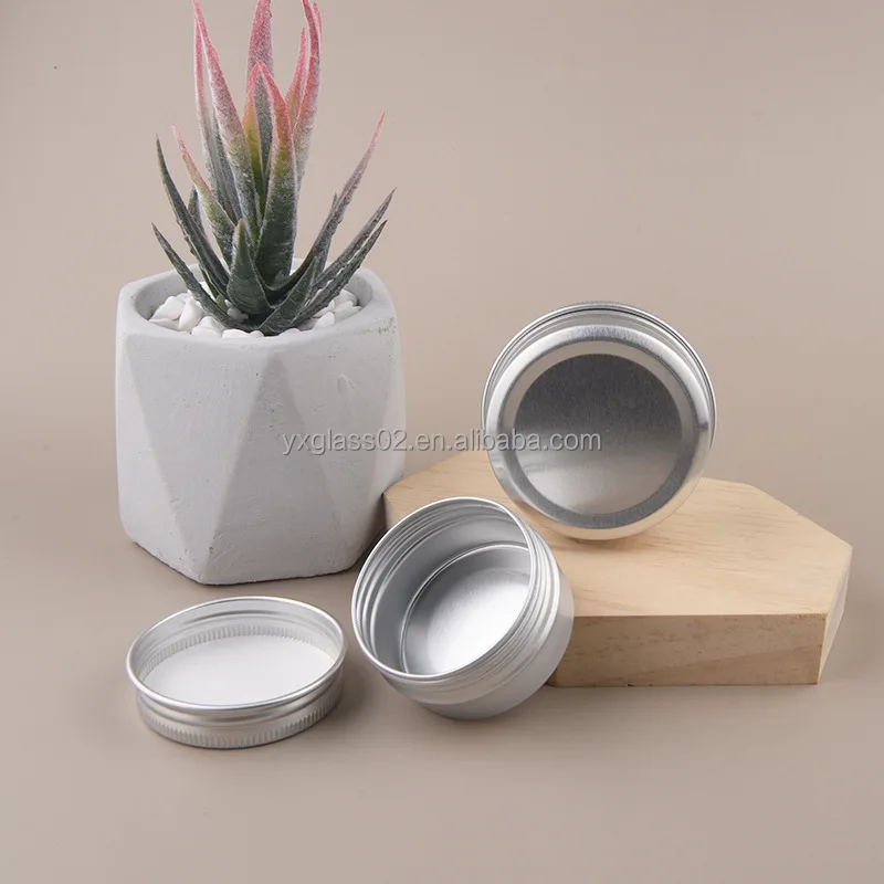 Wax aluminum container supplier Hair oil cans Mask jar cosmetic container supplier slimming body scrub cream packaging container supplier