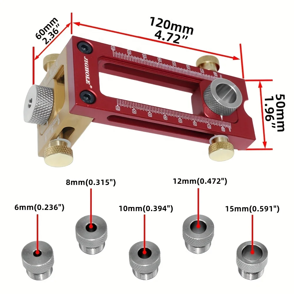 1 Drill Guide Doweling Jig Bed Cabinet Screw Punch Locator Screw Jig 2 ...