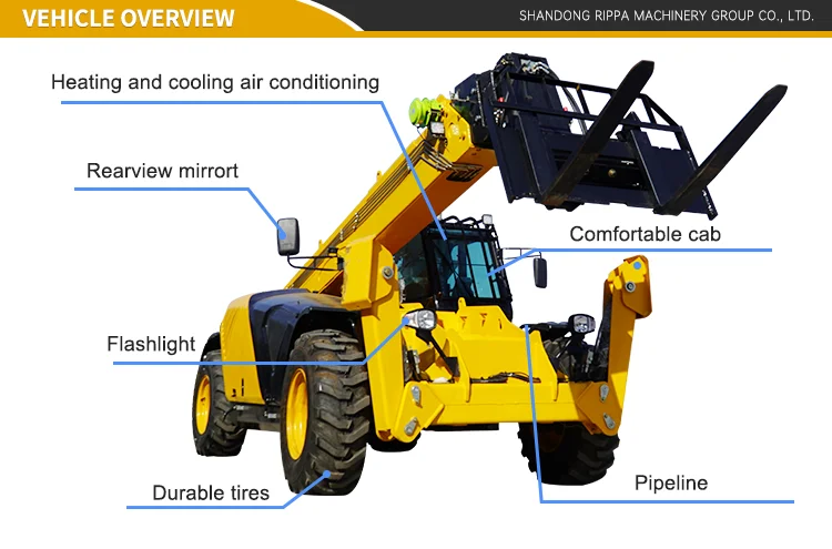 4 Wheel Drive EPA Diesel Engine Telescopic Handler 4 Ton