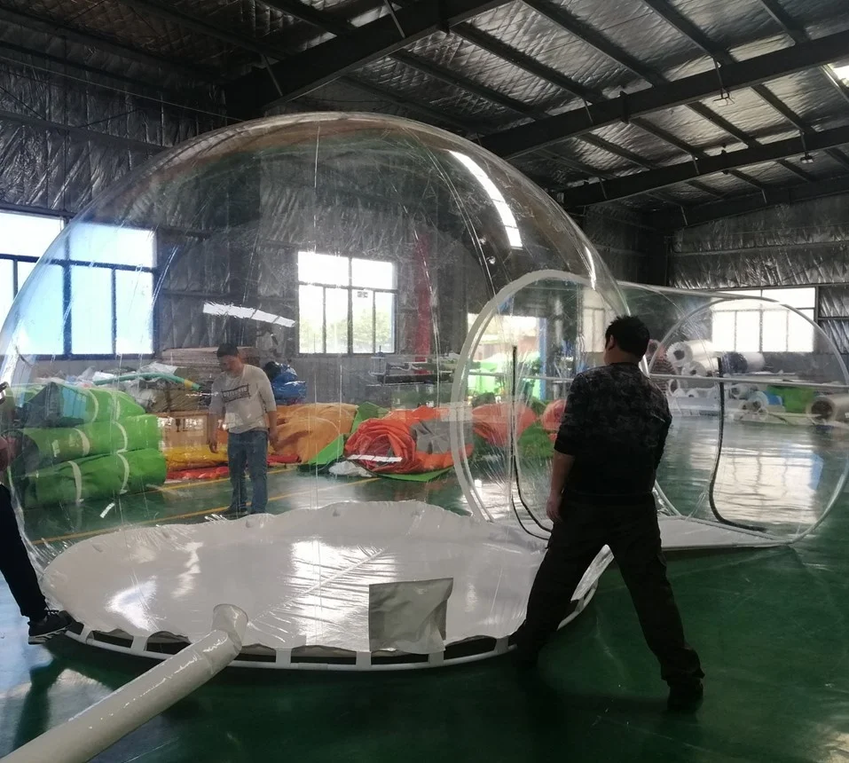 Outdoor Single Tunnel Bubble Tent Inflatable Bubble Dome Tent Clear Bubble Tent