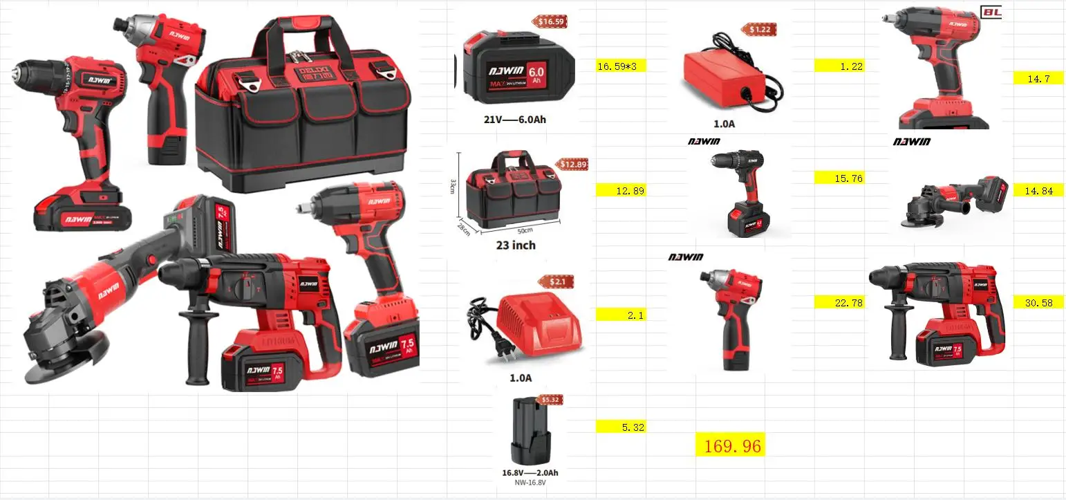 New Sealed Original Nanwei 21-v Tools Set Lxt Lithium-ion 2/3/4/5/6pcs ...