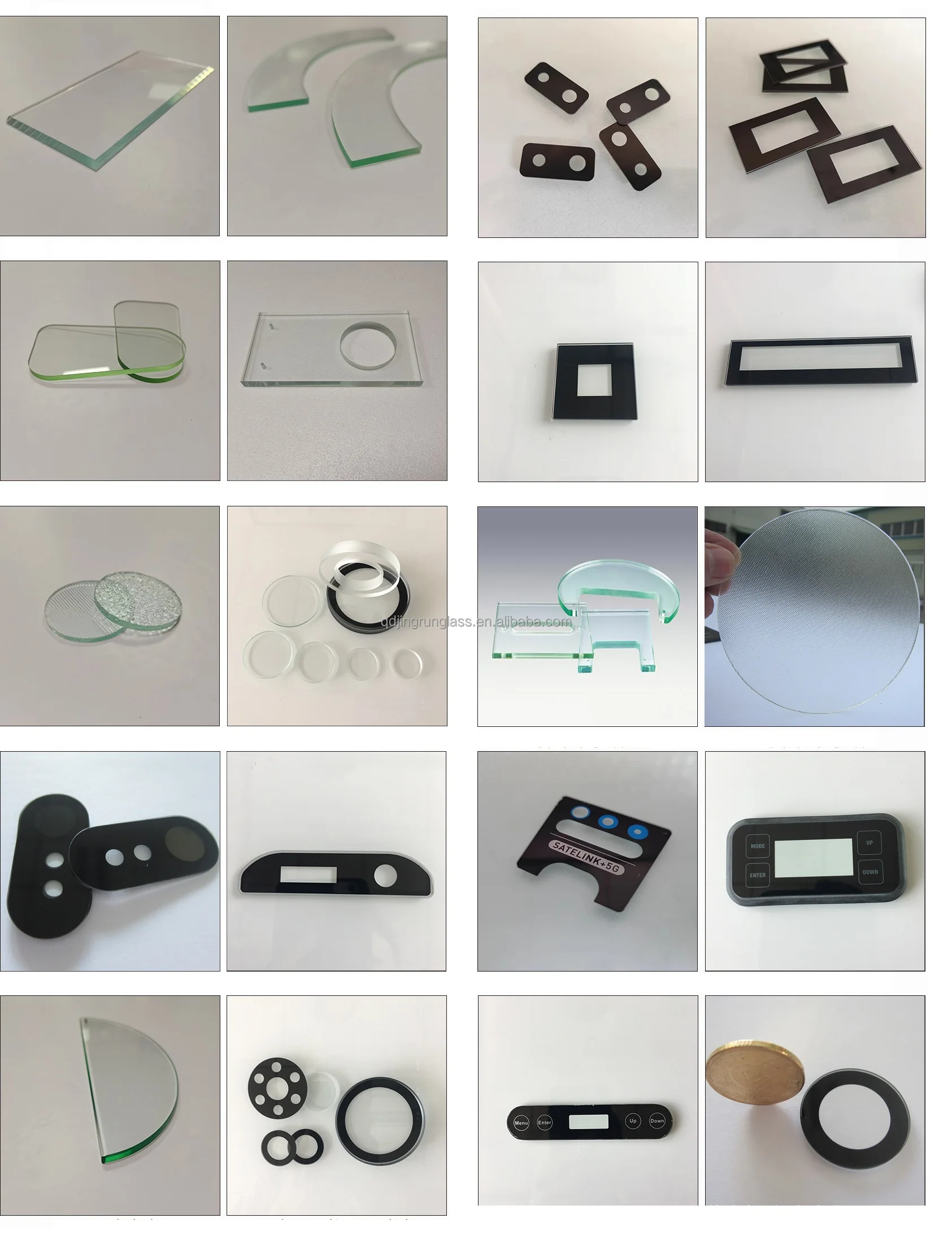 Custom Cut Sizes High Borosilicate Tempered Glass For Oven Door Silk