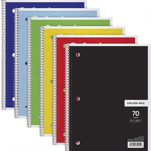 Customized Hardcover Journal Notebook PVC Cover Perforated Paper Sheet Micro Spiral Binding School Use Diaries Features Custom