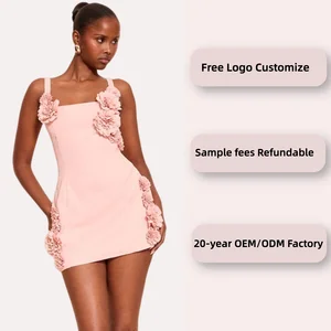 Manufacturer Wholesale Custom 2026 New Trending Ladies Elegant Sexy Summer Elegant Pink Short Prom Party Dress for Women