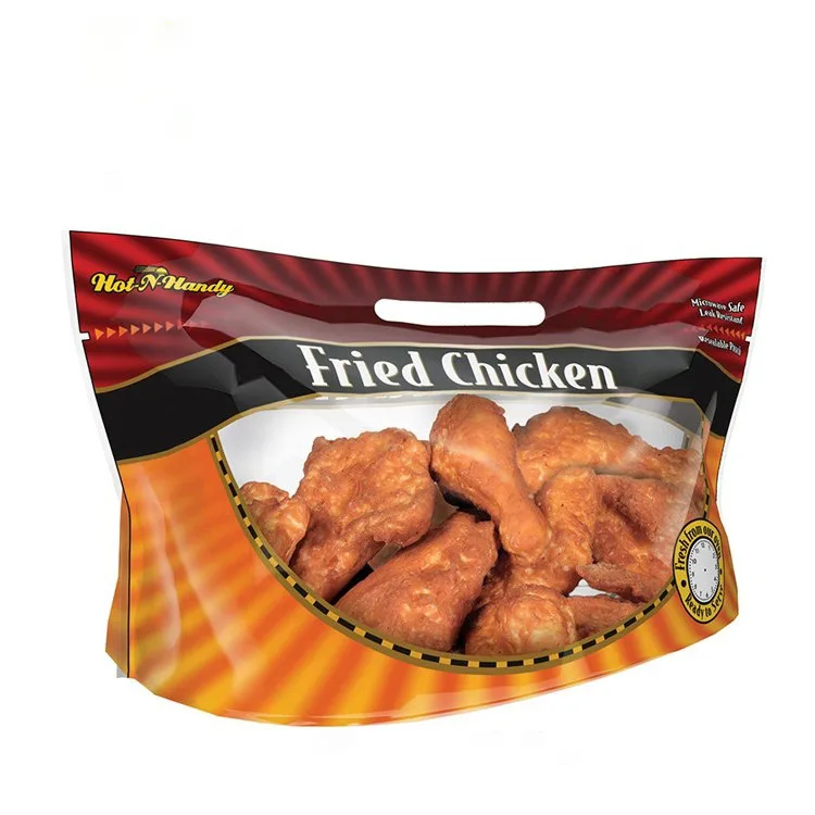 Anti Fog Hot Rotisserie Chicken Bags Microwaveable Resealable Zipper