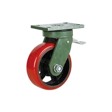 Cast Iron Core Pu Swivel Castor Wheel With Heavy Duty Caster Wheels Universal 6 8 10 12 Inch Castor