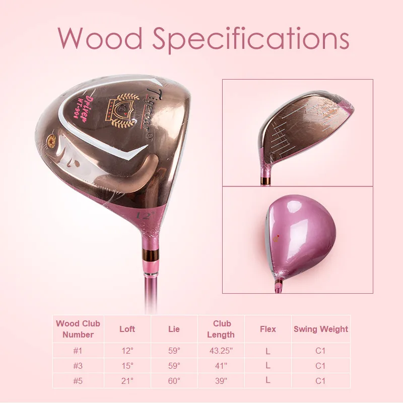 High Quality OEM Brand Name Logo Carbon Fiber Adult Golf Clubs Complete Set  for Woman - China China Factory Professional Women Golf Clubs Set and Full  Set Promotion Price Women Golf Club