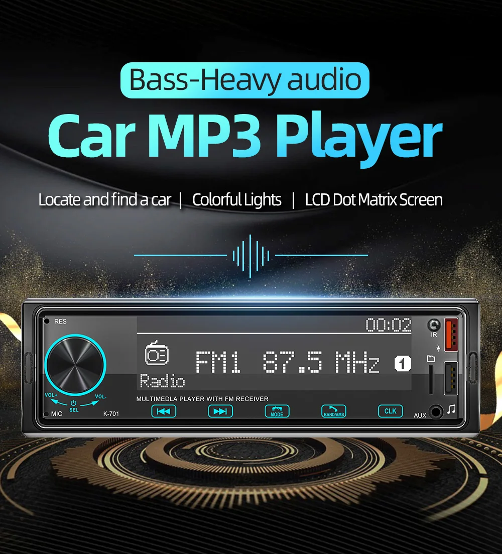 Purevox Wholesaler 2.5d Touch Screen Multifunctional Car Audio Car Mp3