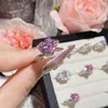 Anello 0109 - diamante rosa - aperto