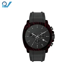 Carbon Fiber Watch RONDA Quartz Movement Luxury Watch Custom Brand for Men with 5ATM  Water Resistant